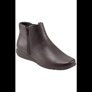 Easy Spirit Women's Aleena Casual Round Toe Booties Dark Brown - Extra Wide
